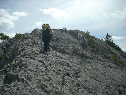 Scrambly bit going up Porcupine ridge