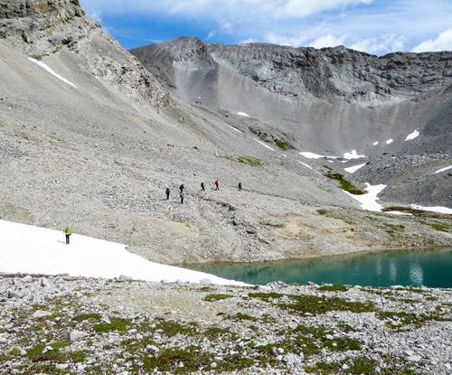 Heading toward the southeast gully.
