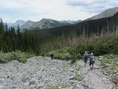 Descending from Galatea lake Descending from Galatea lake