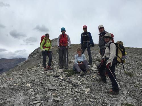 Group reunited near the summit