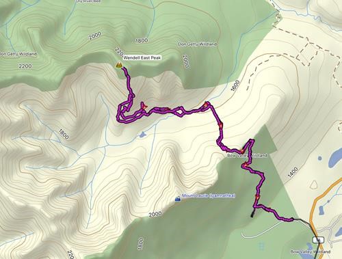 Wendell East Peak via south ridge route