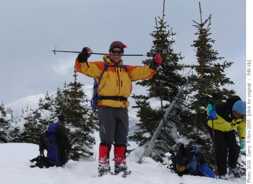 The snow is this deep.