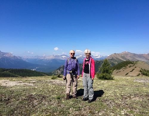 David and Sonja at our lunch stop at the top of Wolverine Ridge