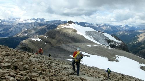 Heading along ridge to summit of Mount Andromache