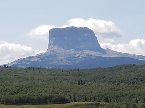 Chief Mountain towers over Police Outpost Provincial Park