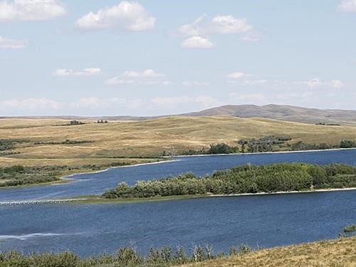 Police Lake and its island reached by footbridge