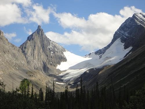 Robertson Glacier from the gravel flats on descent from Snow Peak