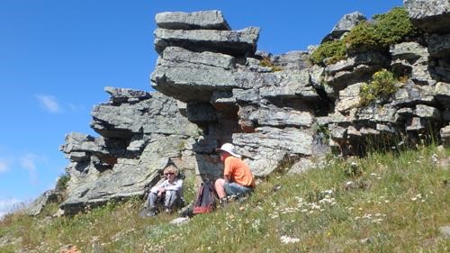 Chris and Carl below the peak