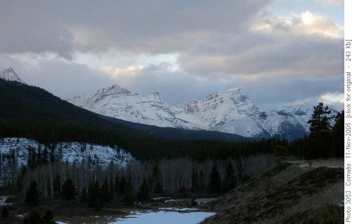 Evening Light on Highwood River and Mt Bishop