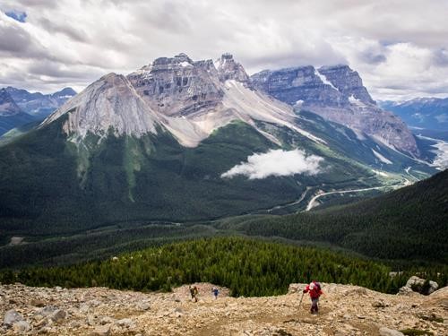 Cathedral Mountain looms above us. 