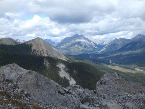 North to Spray Lakes
