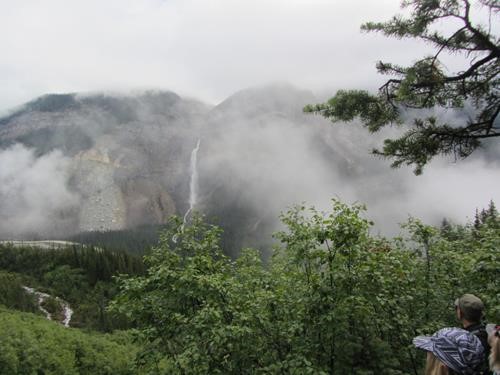 Misty morning at Takakkaw Falls
