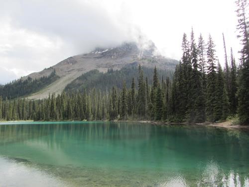Misty Mount Wapta from Yoho Lake