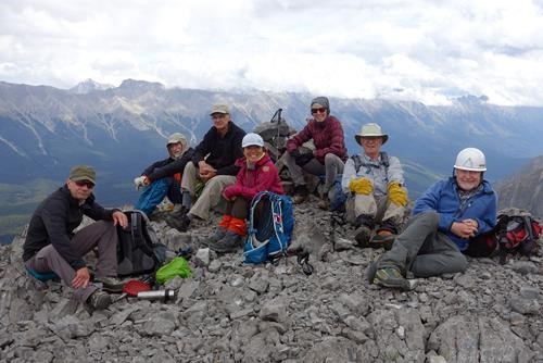 The crew looking very content on the summit