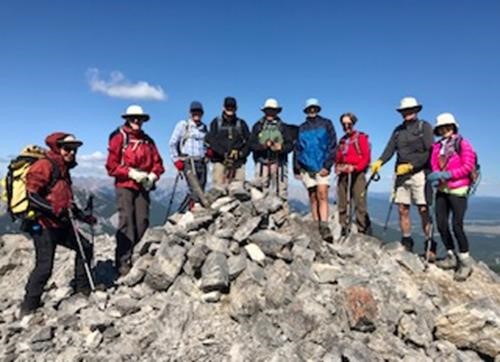 The group on Midnight peak