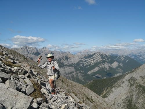Philip makes his way up to the summit