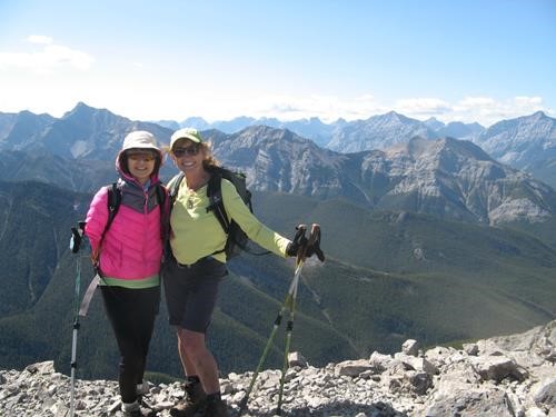 Toshiko and Cathy on Midnight peak