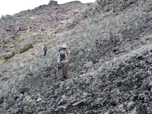 Talus / scree section of Crystal Ridge