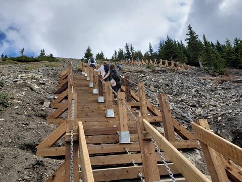Second and third sets of cable steps