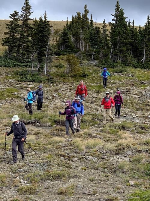 The rabble descends Bull Creek Hills
