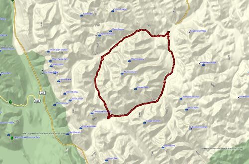 GPS track for Elbow Loop. Done counter-clockwise