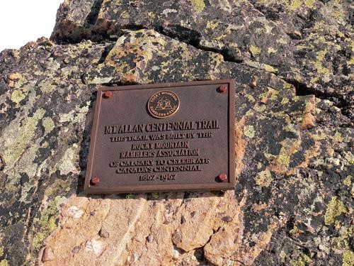Centennial trail Ramblers plaque inspection 2019