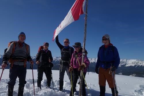 The flag needed help to fly in the calm air