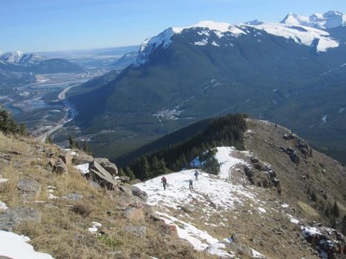 Ramblers approach the summit of Wind Ridge
