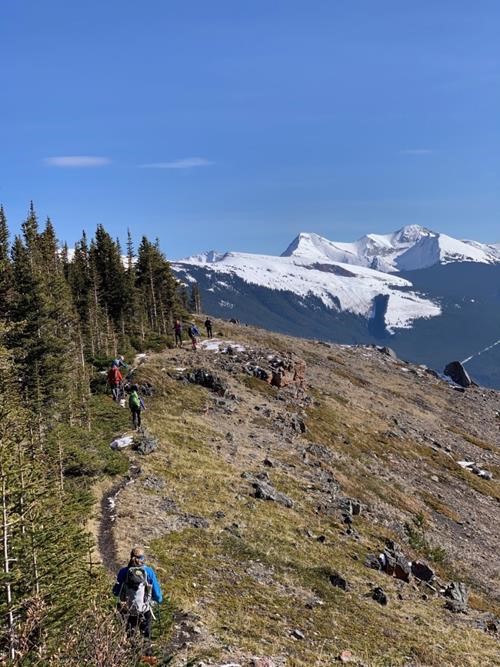 Ramblers descend Wind Ridge