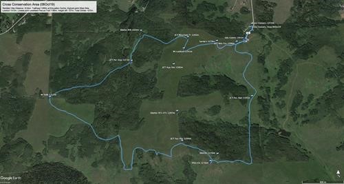 Cross Conservation Area, Paradise Trail Loop satellite image (06Oct19)