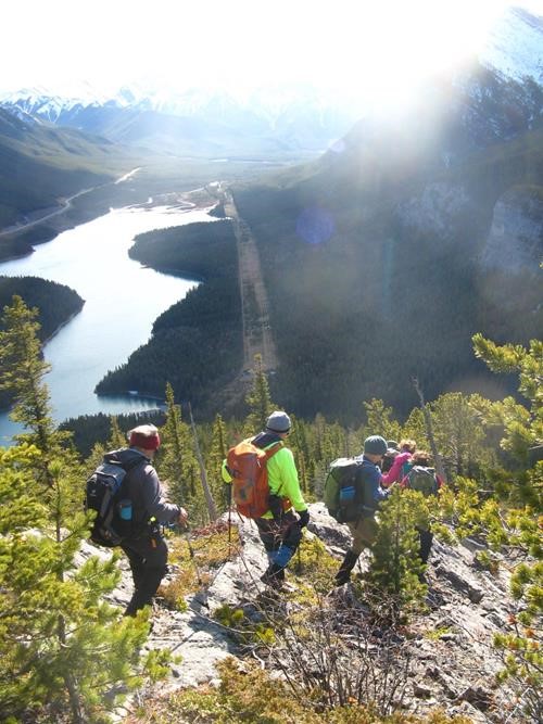 Down the south ridge