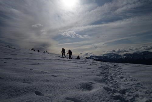 Climbing back up the ridge after lunch