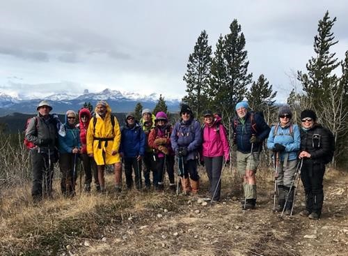 Group on a very modest summit