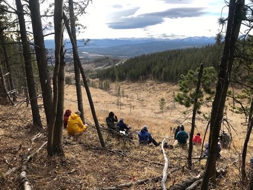 Our sheltered lunch spot