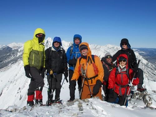 Ramblers on the summit of Wasootch Peak