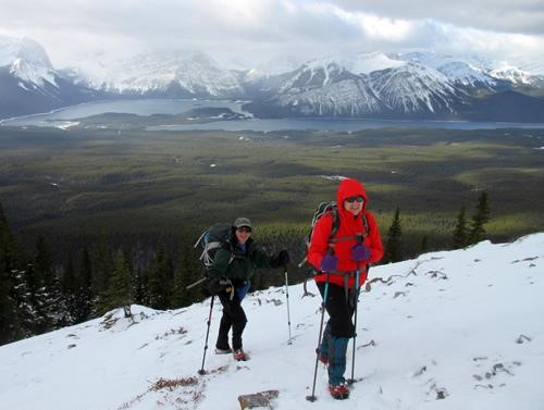 Teresa and Ingrid on the upper ridge 