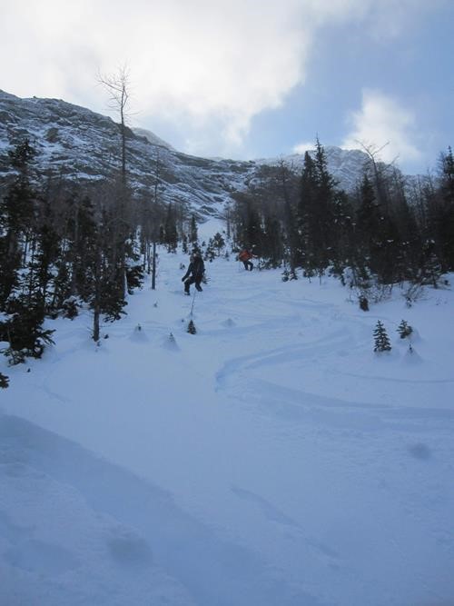 Decent turns in the gully for the A team 