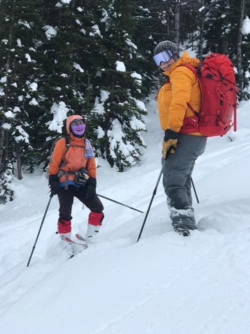 Ramblers masquerading as skiers - very big smiles