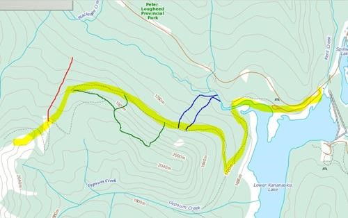Gypsum Mine Road ski tracks