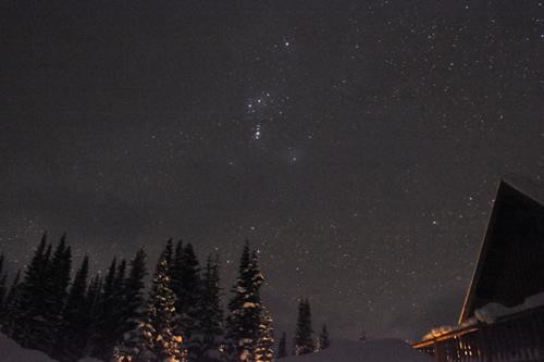 Orion above the lodge