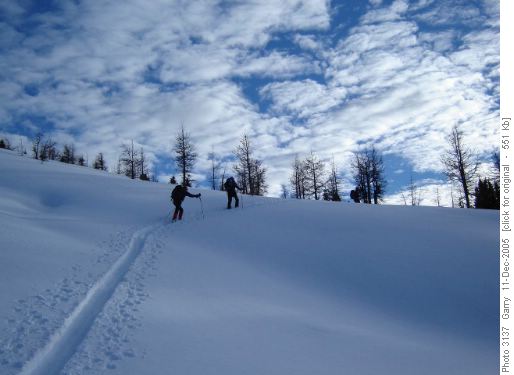 Heading toward Sunshine Meadows