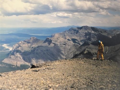 {256 a we} admires the view from the summit of Devil's Head Mountain