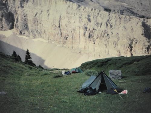 Campsite near Beehive Mountain in 2002