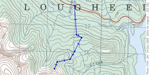 Gypsum Mines Off-trail Snowshoe Route