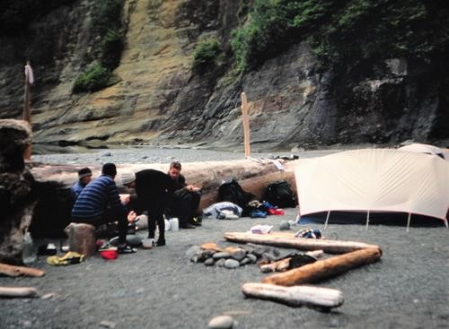 Beach campsite on the West Coast Trail, BC