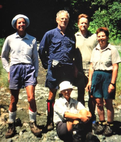 Ramblers at the end of the West Coast Trail, BC, July 2003