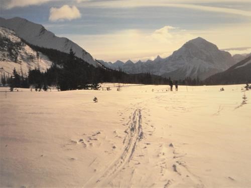 Ptarmigan Lake after an overnight ski tour in 2004, digitised slide 2020-05-02