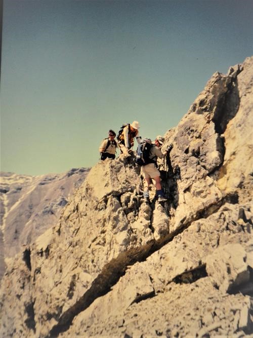 Allan descends crux section on the Fable-Gap Ridge