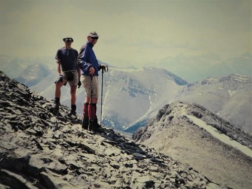 Alistair and John on peak 8838 feet near the Ram River Alistair and John on peak 8838 feet near the Ram River
