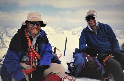 {188 Bill Leach} and {532 j du} on the summit of Mt Hector